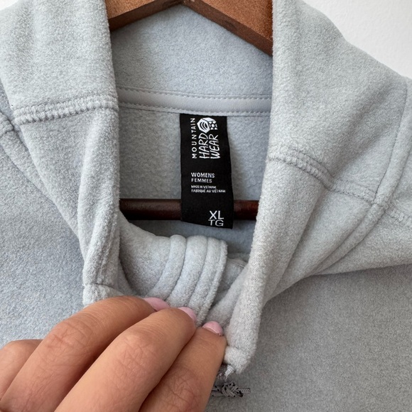 Mountain Hardwear Women’s XL Gray Microchill 2.0 1/4 Long Sleeve Zip-T Fleece - Picture 3 of 7